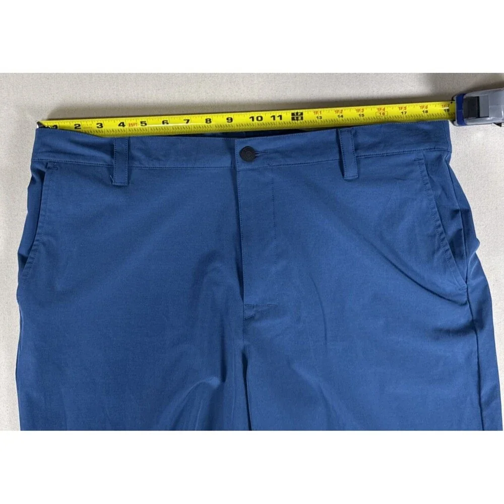 Banana Republic Mens Core Temp Shorts 38 Blue Performance Tech Chino Golf Resort